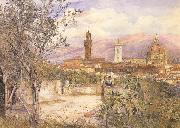 Henry Roderick Newman View of Florence,From the Gardens fo the Palazzo de'Mozzi (mk46) oil painting reproduction